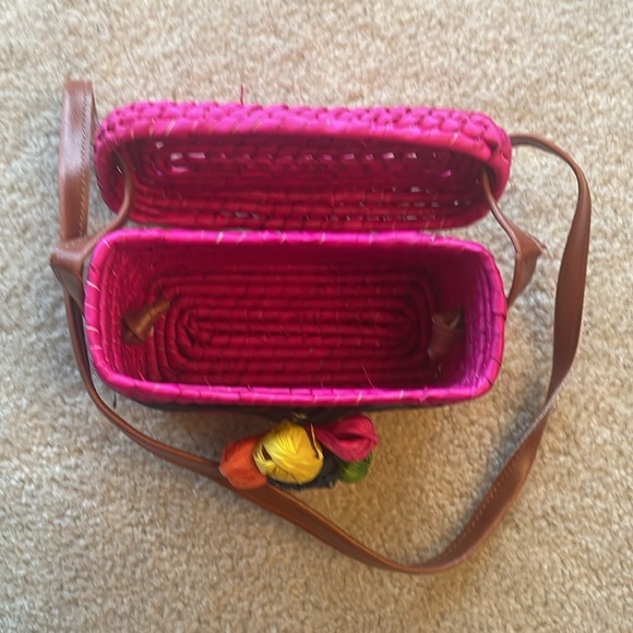 Authentic Hand Made Mexican Girls Weaved Purses/ Bags. Adorable! Lot of 2 - Picture 3 of 12